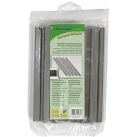 Floraworld Klemmschienen für Sichtschutzstreifen 1,5 x 19 cm silber 25 St.