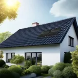 Balkonkraftwerk 800W mit Halterung | Bifaziale Steckersolaranlage mit 2 x Glas-Glas Solarmodulen Full Black & Wechselrichter - für Schrägdach