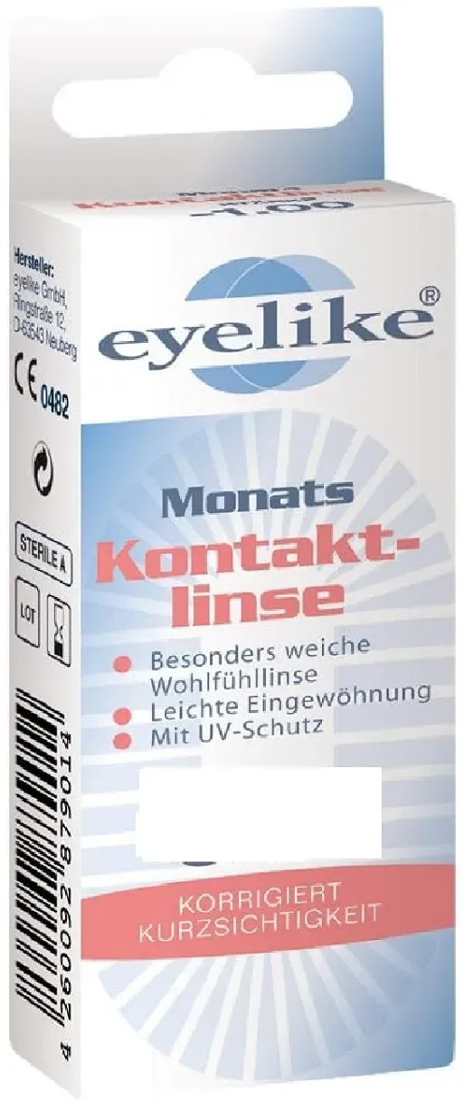 Eyelike Monatslinse Stärke -4,00 Mit UV-Schutz