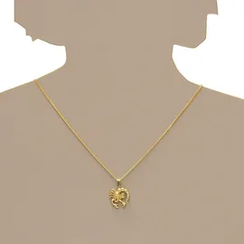 Ostsee-Schmuck Kette mit Anhänger Tierkreiszeichen Skorpion Gold 333