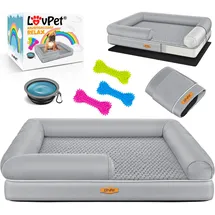 Lovpet Hundekissen Relax 91 x 71 x 22 cm grau
