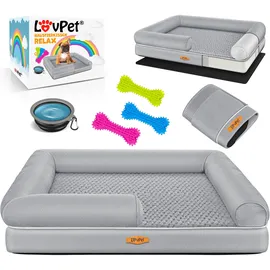Lovpet Hundekissen Relax 91 x 71 x 22 cm grau