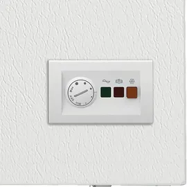 Beko HSM22340 Gefriertruhe, Kühltruhe, 230 l Nutzvolumen, 2 Gefriergutkörbe, Temperaturalarm, abschließbar, LED-Anzeigesystem, Innenbeleuchtung, 35 db(A), Transportrollen, Weiß