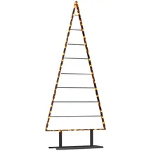 vidaXL Metall Weihnachtsbaum mit Ständer Schwarz 180 cm Stahl