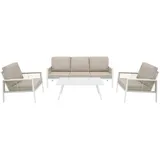 Jardi 4-teilige Aluminium-Sofagarnitur weiß
