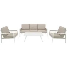 Jardi 4-teilige Aluminium-Sofagarnitur weiß