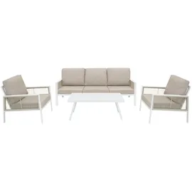 Jardi 4-teilige Aluminium-Sofagarnitur weiß