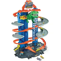 Hot Wheels Autorennbahn Megacity Parkgarage mit T-Rex-Angriff