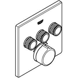 Grohe SmartControl Unterputz-Duscharmatur Einhandmischer eckig für 3 Verbraucher Chrom 29149000