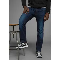 Arizona Stretch-Jeans ARIZONA, Herren, Gr. 31, Länge 34, blau (dkblauused), Denim/Jeans, Obermaterial: 98% Baumwolle, 2% Elasthan, unifarben, Basic, straight fit lang, Jeans, gerade Beinform, niedrige Leibhöhe, mit Gürtelschlaufen