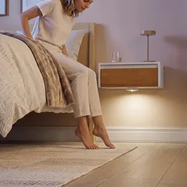 SoBuy Nachttisch mit Schublade und Led-licht FBT174-E-WN