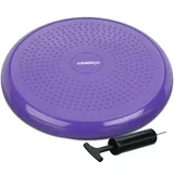 Relaxdays 9 x Balance Kissen, 140 kg Maximalgewicht, Balance Pad mit Luftpumpe, Ballsitzkissen mit Noppen, Fitness Kissen, lila