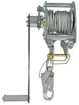 Lastwinde für Aluminium-Dreibock, inkl. Halterung
