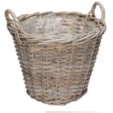 Posiwio Blumentopf Pflanzkorb FLOWER MARKET grau braun Kooboo Rattan D31cm Rattankorb