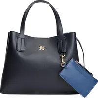 Tommy Hilfiger Icon Mini Satchel Umhängetasche Polyurethan Space Blue