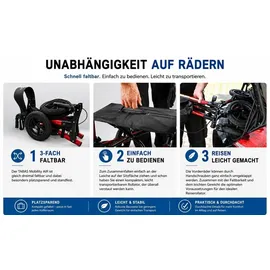 lösch reha Rollator TABAS Mobility faltbar und leicht mit Sitz Champagner