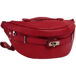 Samantha look Gürteltasche echt Leder, Made in Italy, rot