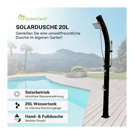 Greenyard Solardusche schwarz 20 l