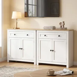 Homcom Sideboard 78,5 x 80 x 35 cm Weiß