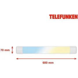 Telefunken LED CCT Lichtleiste Bastet 60 cm Memoryfunktion, weiß