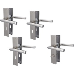 Alpertec Türbeschlag Türbeschlag 4er Set, Edelstahl für 3 x Zimmertüren und 1 x Bad/WC Türe (4 St)