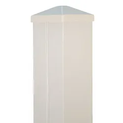 Aluminium Zaunpfosten Weiß – 9 × 9 cm, pulverbeschichtet, Längen 70–190 cm, mit PVC-Kern & Pyramidenkappe, für Gartenzäune & Sichtschutz
