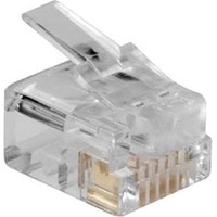 Act RJ12 (6P/6C) modulaire connector for round cable with