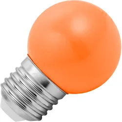 Lighto | LED-Glühbirne | Große Fassung E27 | Kugelbirne | Orange | 45mm | 1W