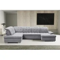 WERK2 Wohnlandschaft »Kordula-New U-Form«, Sofa in U-Form mit Schlaffunktion & Bettkasten, Schlafcouch