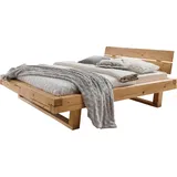 Home Affaire »Ultima Balkenbett Doppelbett, Füße mit Kufenform«, FSC®-zertifizierte Wildeiche oder Fichte, viele Breiten zur Auswahl
