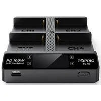 ACCSOON Toprig 100W 4-Bay NP-F Fast Charger