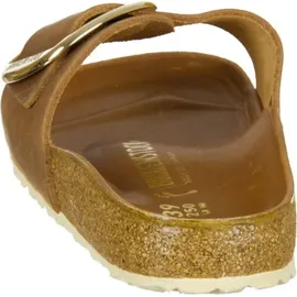 Birkenstock Madrid Big Buckle Nubukleder geölt schmal cognac 37