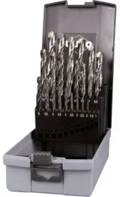 RUKO Spiralbohrersatz DIN 338 Typ N HSS-G TC in Kunststoffkassette (ABS) 23-teilig