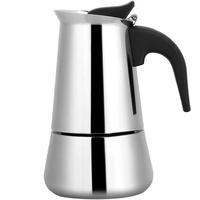 Kaffeekanne aus Edelstahl,plplaaoo Moka Espressomaschine, elektrische Heizung, Espressomaschine, tragbare Kaffeemaschine für den Heimgebrauch, 100 ml, 200 ml, 300 ml, 450 ml(100ml)