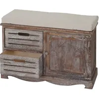 Mendler Sitzbank HWC-J22, Bank Kommode, Shabby-Look Vintage MVG-zertifiziert 49x71x32cm