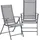 [en.casa] Kalamata Gartenstuhl 57 x 105 x 68 cm hellgrau 2 St.