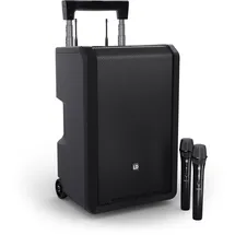 LD SYSTEMS ANNY 10 HHD 2 B8-10" Mobiler Bluetooth PA-Lautsprecher mit Akku, Mixer und 2x Funkmikrofon, schwarz