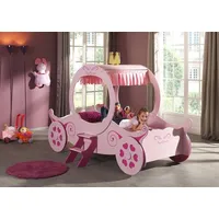 Kutschenbett Autobett Matratze 90x200 Car Kinderbett Prinzessin rosa Märchen