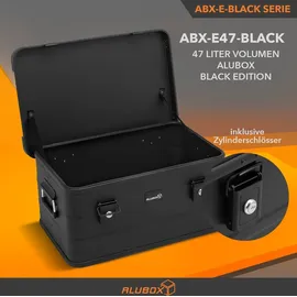 AluBox Alukiste 47 Liter Schwarz 59,5 x 39 x 29 cm