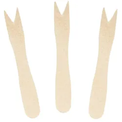 DayBays 500000 Stk. Holz Pommesgabel Mini 85 mm Geschmacks- und Geruchsneutral