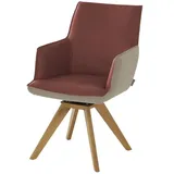 KOINOR Armlehnstuhl Leder  Schwof ¦ rot ¦ Maße (cm): B: 57 H: 90 T: 66.0