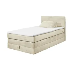 Boxspringbett  Lumb ¦ creme ¦ Maße (cm): B: 121 H: 107 T: 209