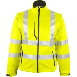 Prevent® Warnschutz-Softshell-Jacke, Ärmel abtrennbar, warngelb, Größe XL - gelb - XL