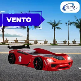 Coemo Kinderbett VENTO 90 x 200 cm Holz rot