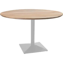 Sam Bistrotisch Schweizer Kante 120 x 120 x 75 cm Naturfarben/Beige/Silber