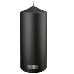 GILDE Stumpenkerze,schwarz,metallic