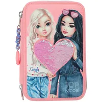 DEPESCHE TOPModel 3-Fach Federtasche mit Wendepailletten