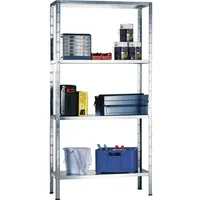 SCHULTE Regalwelt Grundregal Metall 180x100x50 cm verzinkt grau