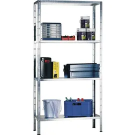SCHULTE Regalwelt Grundregal Metall 180x100x50 cm verzinkt grau