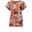 Kurzarmbluse floral Orange 23